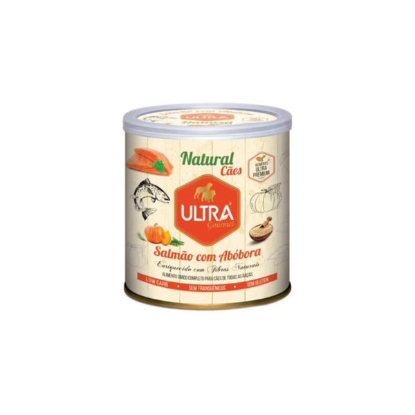PATÊ ULTRA GOURMET 100% NATURAL SABOR SALMÃO COM ABÓBORA PARA CÃES 300g