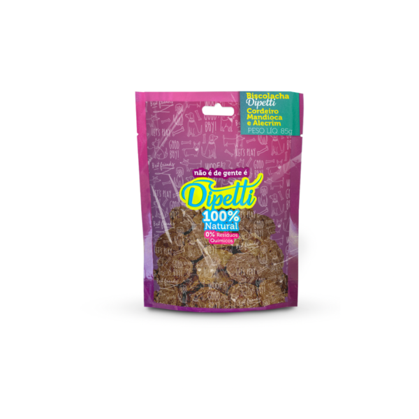 PETISCO NATURAL BISCOLACHA DIPETTI  (CORDEIRO, MANDIOCA E ALECRIM) 85G