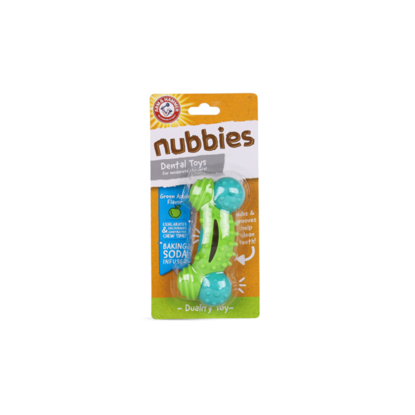 Brinquedo Mordedor de nylon Nubbies WishBone -  Maçã Verde - Arm & Hammer