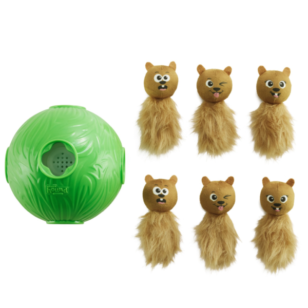 BRINQUEDO INTERATIVO  DOG SNUFFLE N'TREAT BALL (BOLA GRANDE COM 6 PELÚCIAS DENTRO)-  OUTWARD HOUND
