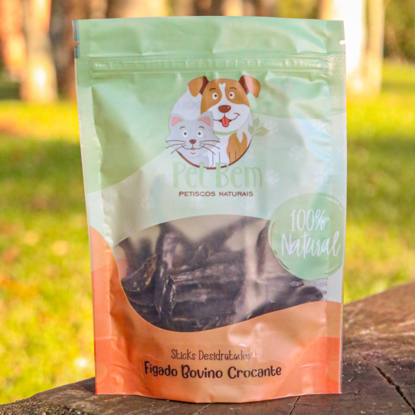Fígado Bovino Crocante 60g - Pet Bem