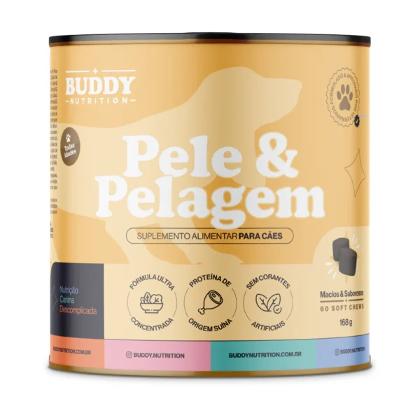 PELE E PELAGEM (SUPLEMENTO ALIMENTAR PARA CÃES ) - BUDDY NUTRITION