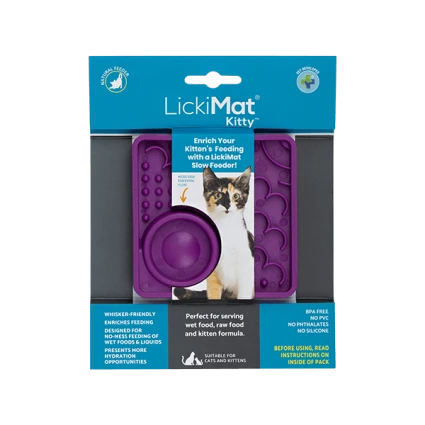 LICKIMAT KITTY ROXO - TAPETE DE LAMBER PEQUENO
